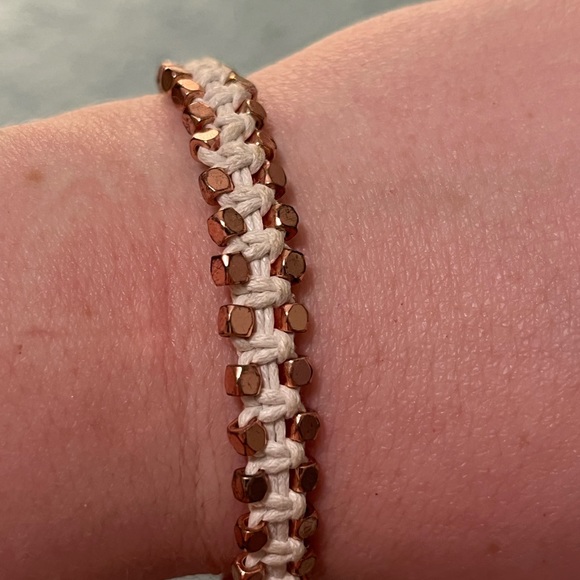Fossil rose gold and white woven bracelet - Picture 2 of 2